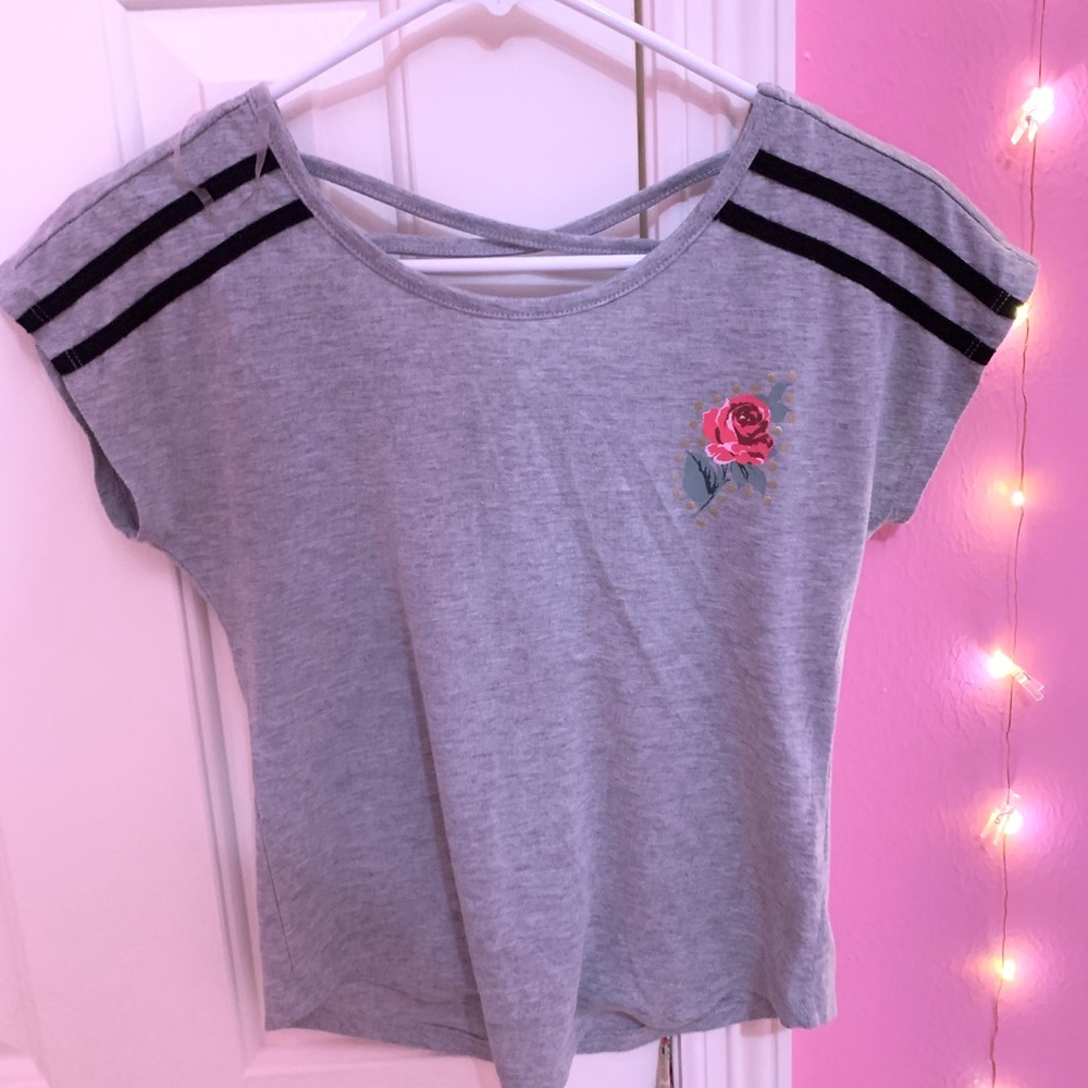 Bella du Jour Grey Rose T-Shirt